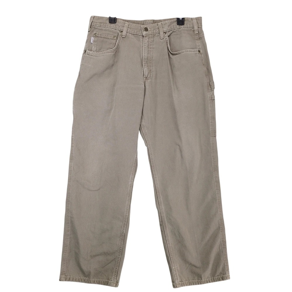 Carhartt Brown Carpenter Cargo Pants Mens 36x30 Canvas B159 Workwear Utility